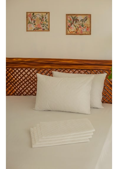 Adarya Home Kapitoneli Fermuarlı Yastık Koruyucu Alez 12 Adet 50 x 70