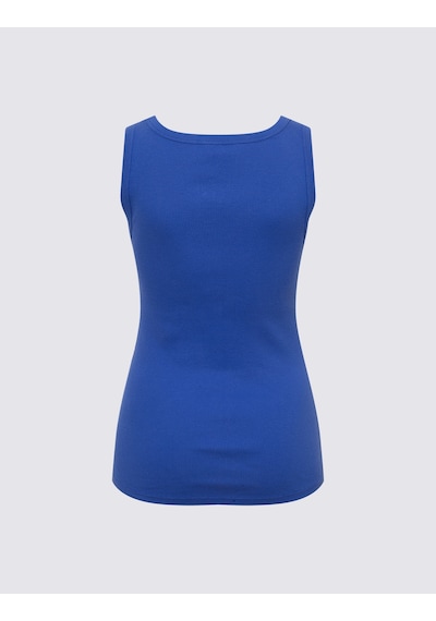 Marks & Spencer Pamuk Karışımlı Ribana Slim Fit Atlet Mavi/mor