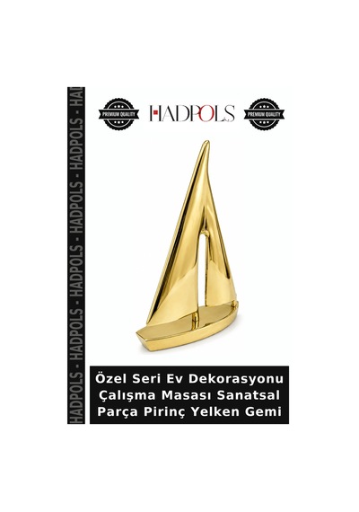 Özel Seri Ev Dekorasyonu Çalışma Masası Sanatsal Parça Pirinç Yelken Gemi