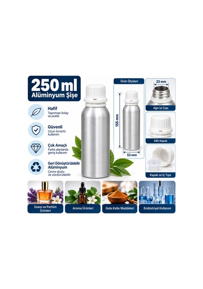 Alüminyum Şişe 250 Ml.x10