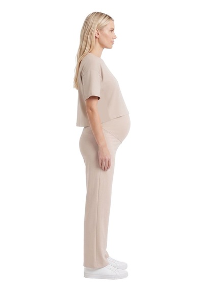 Cottonhıll Premium - Sway Collection Vizon Yüksek Bel Modal Hamile Kadın Pantolon