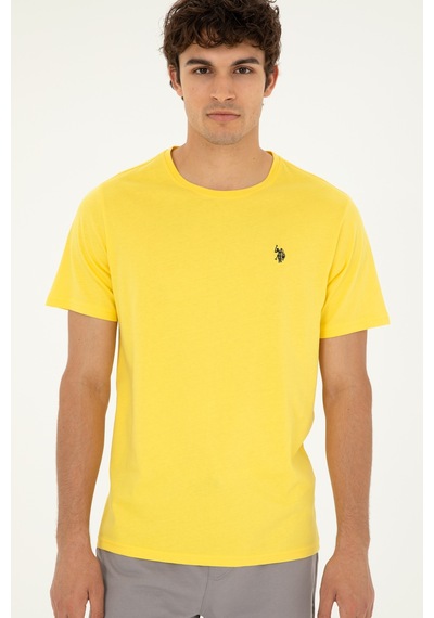 U.S. Polo Assn. Erkek Sarı Basic Tişört 50279632-VR044