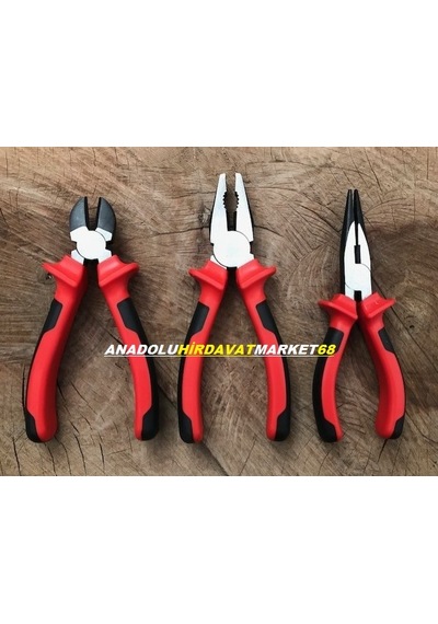 Üniversal Çelik Pense 180Mm Yankeski 160Mm Kargaburnu 160Mm 3Set