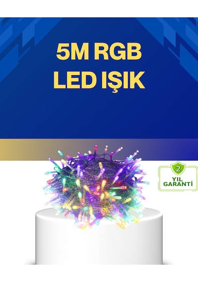 Dekoratif Peri Led 5 M 50 Ampullü Faf Kablo Aydınlatma