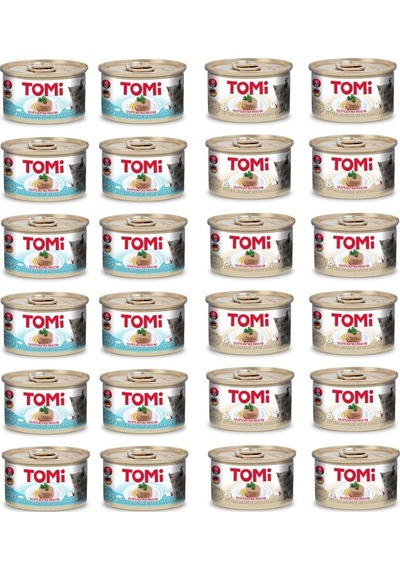 Tomi 2 Çeşit Karma Yavru Kedi Konservesi 85 G X 24 Adet