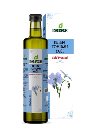 Destek Keten Tohumu Yağı 250 Ml Soğuk Sıkım - Bitkisel Omega-3 Kaynağı