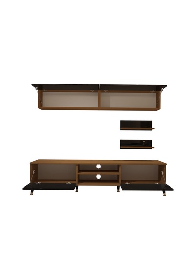 Decoraktiv Eko 5 Mdf Dvd Gold Tv Ünitesi Tv Sehpası Ceviz - Siyah