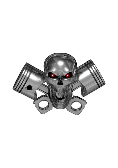 Kuru Kafa Piston Sticker 18 Cm Araba Etiket