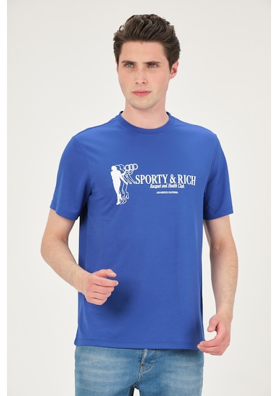 Erkek Basic T-shirt Tşört Mavi