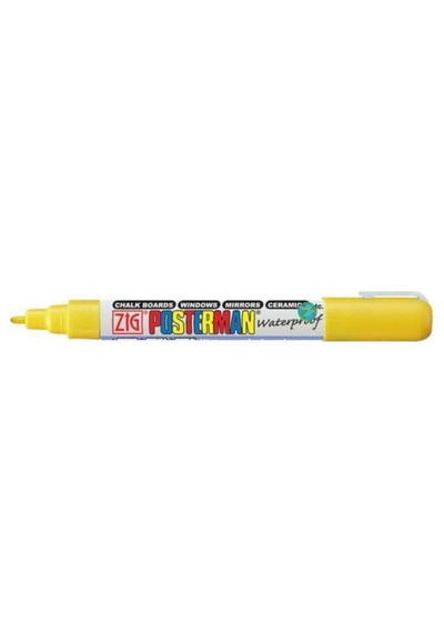 Posterman Waterproof Boyama Markeri Fine Uç 1 Mm Yellow