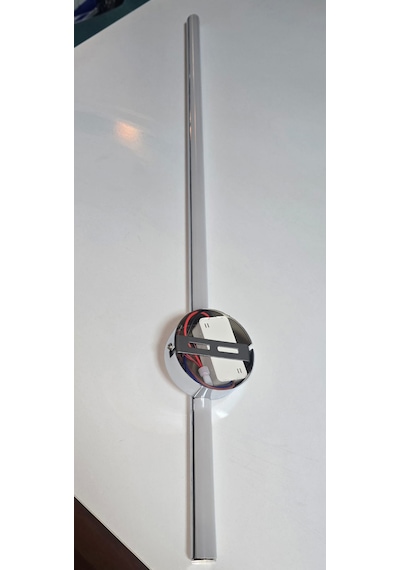 Dekoratif Led Aplik Krom Kaplama Renkli 75 Cm Aplik Gün Işığı