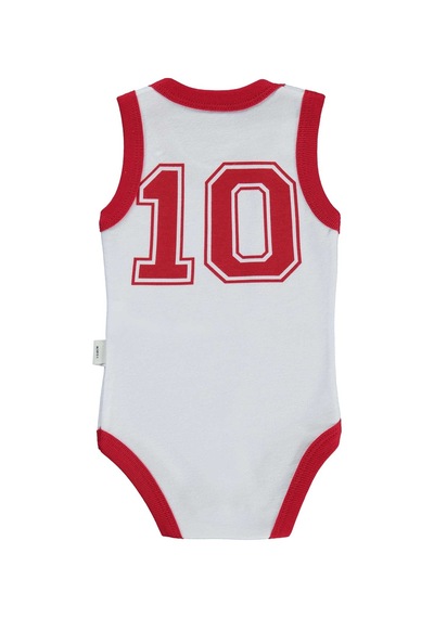 Civil Baby Türkiye Baskılı 0-3 Yaş Çıtçıtlı Badi - Beyaz