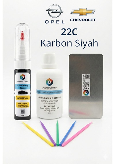 Colorguard Opel Chevrolet 22c Karbon Siyah İğneli Ve Fırçalı 2 Si 1 Arada Rötuş Boyası Yüzey Temizleme Solüsyonu Profesyonel Ve Çapaksız Rötuş Çeliği 5'li Uygulama Çubuğu Seti Colorguard Opel Chevrolet 22c Karbon Siyah İğneli Ve Fırçalı 2 Si 1 Arada Rötuş Boyası Yüzey Temizleme Solüsyonu Profesyonel Ve Çapaksız Rötuş Çeliği 5'li Uygulama Çubuğu Seti
