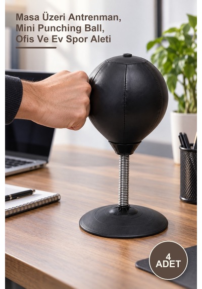 4 Adet Masa Üstü Yumruk Topu Masa Üzeri Antrenman, Mini Punching Ball, Ofis Ve Ev Spor Aleti 1