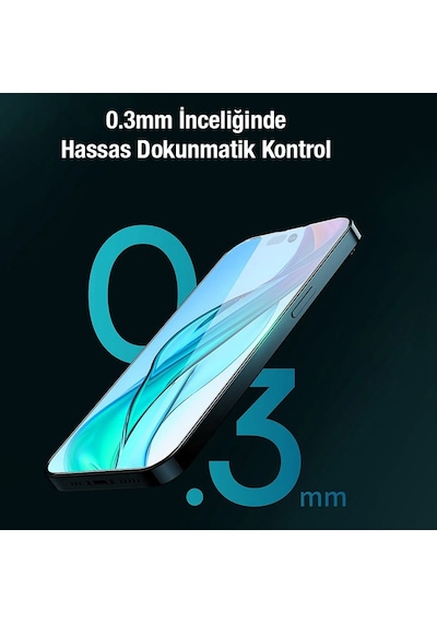 Baseus Crystal Serisi Apple iPhone 15 Pro Max Uyumlu Cam Ekran Koruyucu 2adet