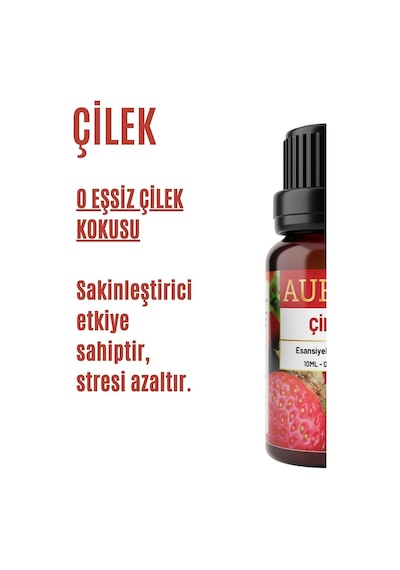 AURAN Çilek Saf Esansiyel Uçucu Yağ Buhurdanlık Yağı 10ml