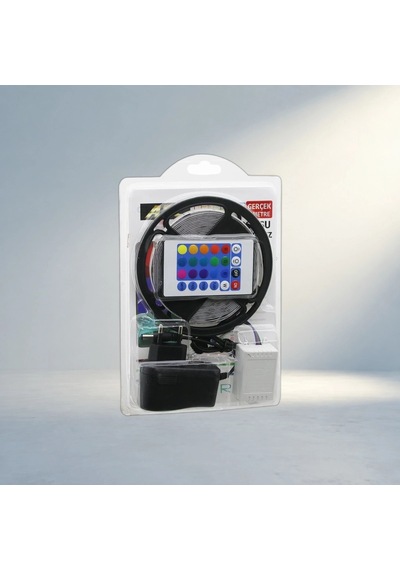 Kumandalı Rgb Led Şerit Işık Su Geçirmez 5 Metre Adaptörlü Standart