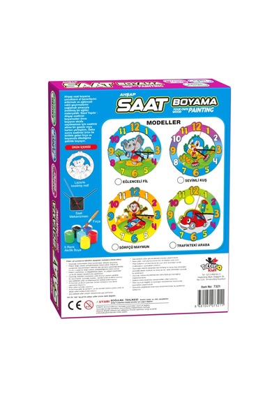 Ahşap Saat Boyama Boyama Etkinlik Seti