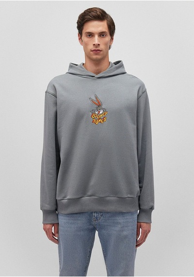 Mavi Erkek Bugs Bunny Kapüşonlu Sweatshırt Çelik Gr 0s10102-70098 Gri