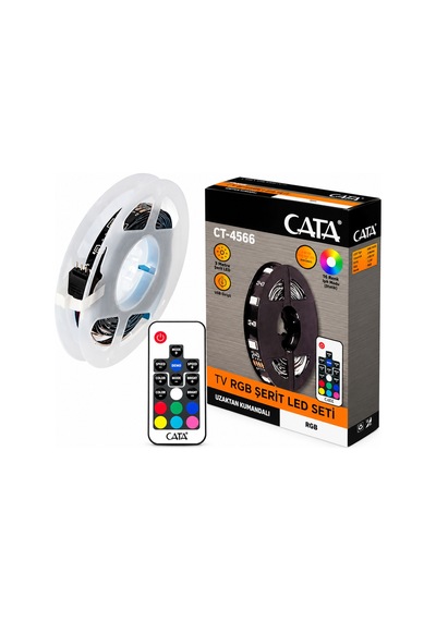 Cata Ct-4566 Rgb Şerit Led Set 3 Metre Usb Girişli Uzaktan Kumandalı Tv Arkası Aydınlatma Çok Renkli