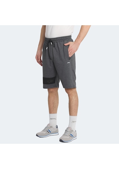 Slazenger NUKA Erkek Cepli Kapri Koyu Gri Şort