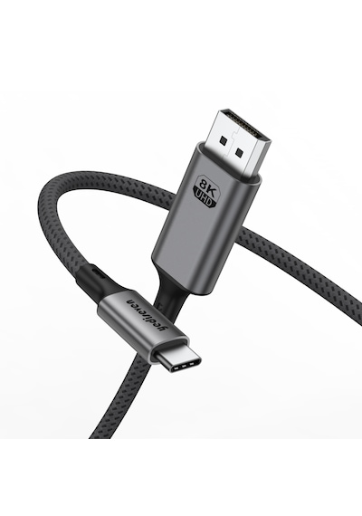 Yediseven Type C To Displayport 1.4 Görüntü Aktarma Kablosu Thunderbolt 3/4 Uyumlu 8k 60hz 4k 144hz 32.4gbps Hbr3 2 Metre
