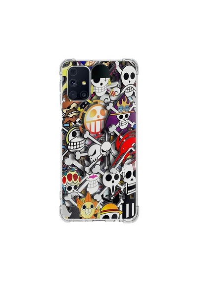 Samsung Galaxy Uyumlu M31s Köşe Korumalı Antişok Kapak Anime Tasarımlı Şeffaf Silikon Kılıf Şeffaf