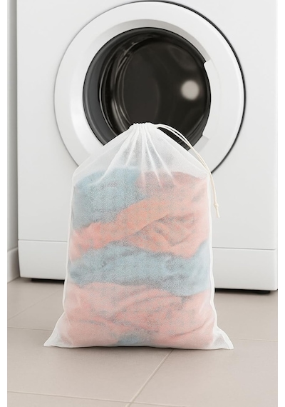 Çamaşır Yıkama Filesi,%100 Polyester File, Beyaz, 60x40 Cm, 2&apos Li Set, Ayakkabı Ve Kıyafet İçin Diğer