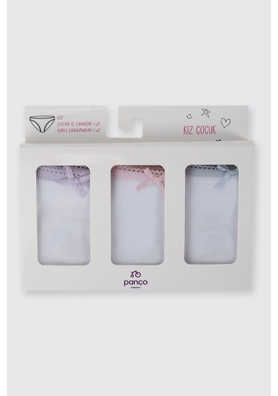 Panço Kız Çocuk 3'lü Slip Set 2522gk14011 Renkli