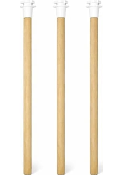 Ahşap Kuş Tüneği, 3'lü Tırtıklı Set, 25 Cm Boyunda