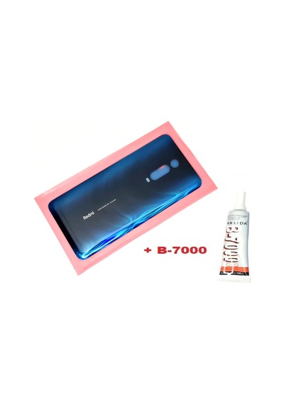 Tkgz Xiaomi Mi 9t Mi 9t Pro Arka Pil Batarya Kapağı Cam+b-7000 Mavi