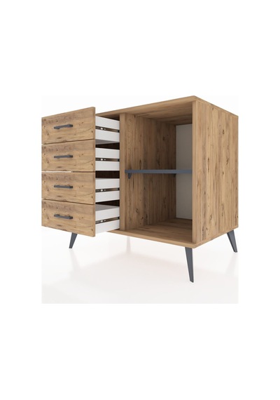 Kronos Şifonyer Tek Raflı 4 Çekmeceli 88x59x80 Çam-antrasit/çam Antrasit/çam Kronos Şifonyer Tek Raflı 4 Çekmeceli 88x59x80 Çam-antrasit/çam Antrasit/çam