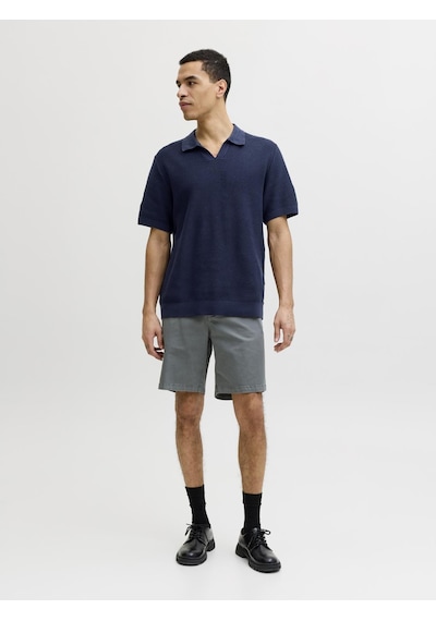 Jack & Jones Erkek Regular Fit Split Yaka Triko Tisört - Heaston - 12294733 Çok Renkli
