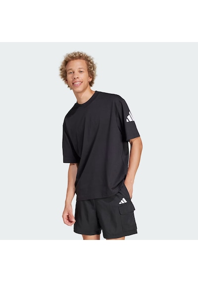 Black/whıte Adidas Erkek Günlük T-shirt M Sj T Jf3615 Siyah