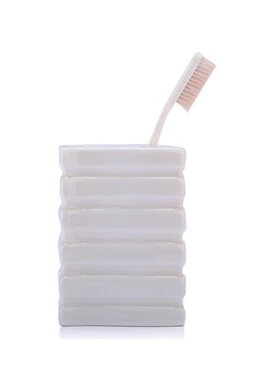 SERAMİK DİŞ FIRÇALIK KARE ÇİZGİLİ MODEL 8X6X11CM Diğer
