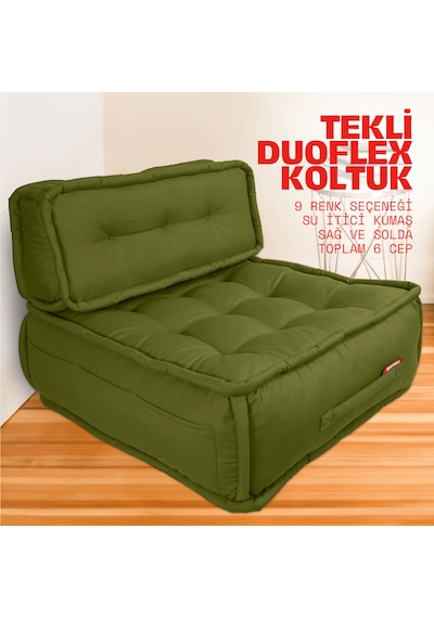 Xpermate Duoflex Sırtlı Minder İskandinav 80x80x30 Yeşil