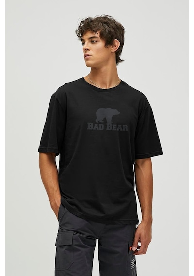 Bad Bear Muscle Mat Siyah Erkek Baskılı Tişört Siyah