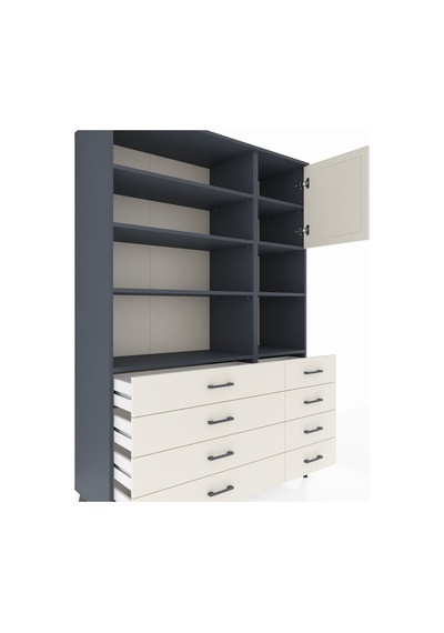 Hyperion Dolap 8 Raflı 8 Çekmeceli Tek Kapaklı 132x44x195 Antrasit-aytaşı/aytaşı Aytası/aytası Hyperion Dolap 8 Raflı 8 Çekmeceli Tek Kapaklı 132x44x195 Antrasit-aytaşı/aytaşı Aytası/aytası