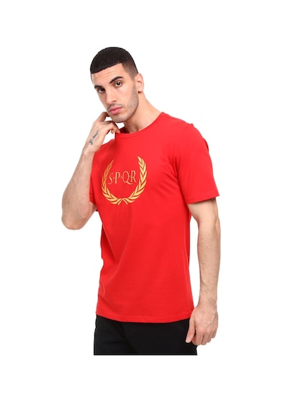 Raru S.P.Q.R Erkek %100 Pamuk T-Shirt Ares Kırmızı Çok Renkli