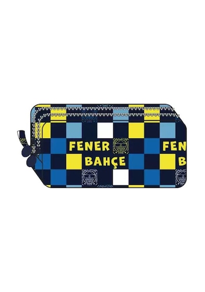 Fenerbahçe Dama Desen Kalem Çantası 2 Bölmeli Kalemlik