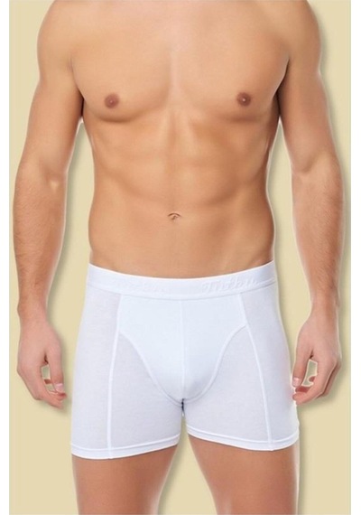 Tutku Erkek Beyaz 8Li Likralı Boxer 001