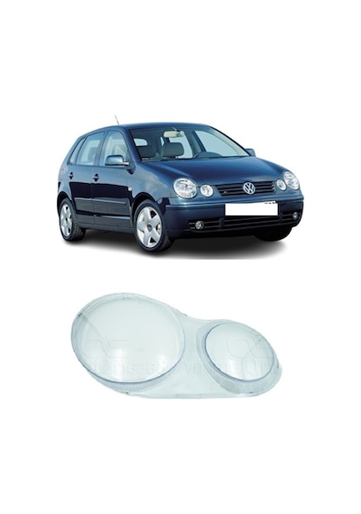 Volkswagen Vw Polo 2002-2005 Uyumlu Sağ Far Camı Yolcu Tarafı 6q1941008af