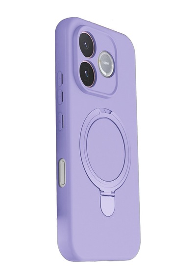 Huawei Honor 600 Lite Regal Magsafe Standlı Kapak - Lila Standart