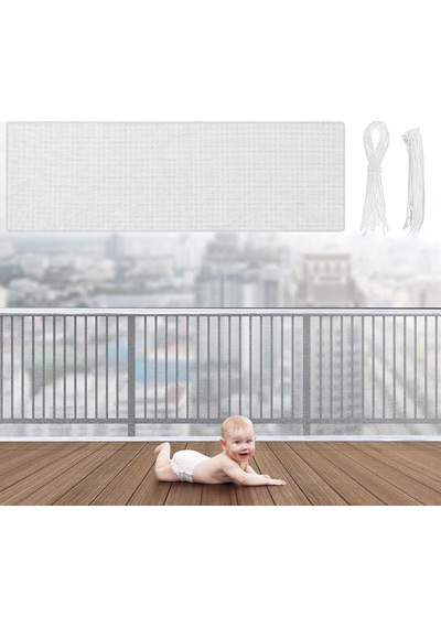 Tr Banister Guard Balkon Ağı Çocuklar Evcil Hayvanlar İçin 15 X 3 Ft Merdiven Ağı Bebek Çiti Kapı Ağı Bebek Ba