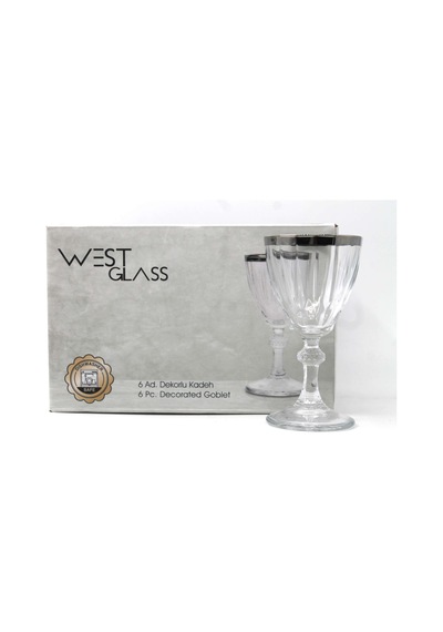 WestGlass W440113P Diamon Platin Kaplama Ayaklı Kahve Yanı Bardağ