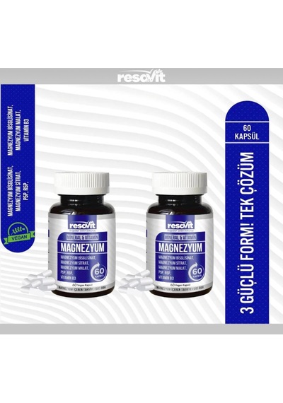 Resavit 2 X Magnezyum 3 Lü Form Bisglisinat-sitrat-malat