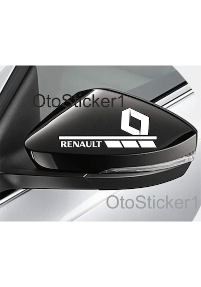 Oto Sticker Renault Ayna 2 Adet Sağ Sol Sticker Araba Etiketi