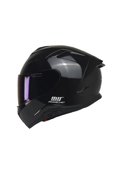 Mts X340 Fullface Mavi Camlı Motosiklet Kaskı Parlak Siyah