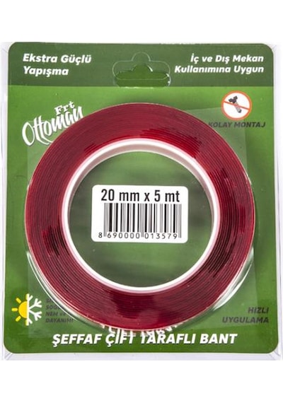 Çift Taraflı Silikon Bant 20 Mm x 5 Metre N11.2055