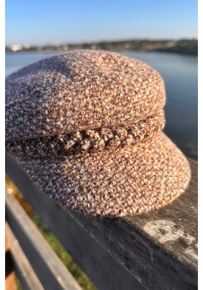 Mollycrush Kahverengi Kışlık Gazeteci Şapka Kadın Newsboy Vintage Kasket Koyu Kahverengi